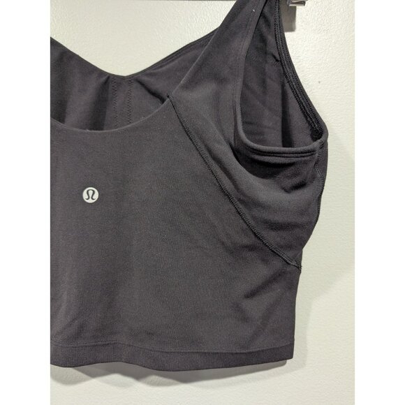 Lululemon Tank Top Womens 12 Black Align Built In Bra Athleisure Yoga Workout - Picture 10 of 13